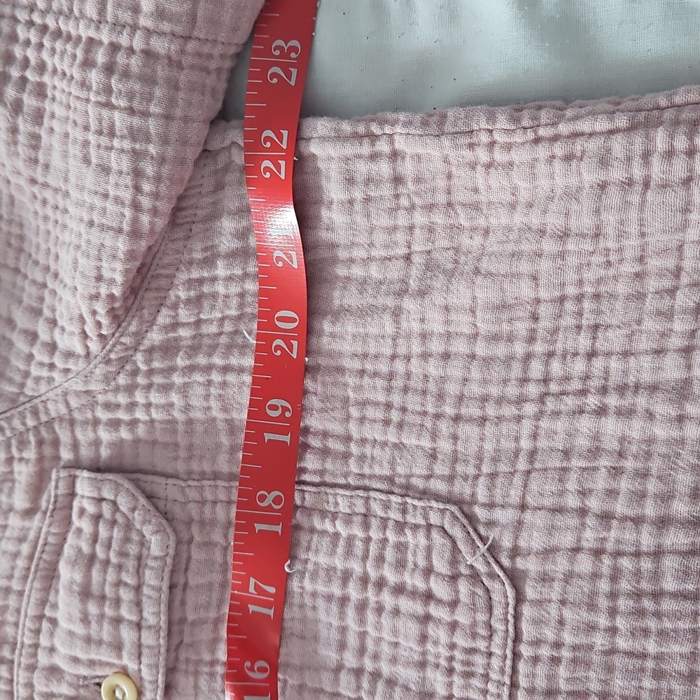 Madewell Gauze Shirt Button Down Color Pink Size Small - Picture 3 of 6